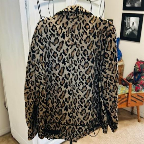CHICO'S ANIMAL-PRINT JACQUARD MOTO JACKET - Picture 4 of 8